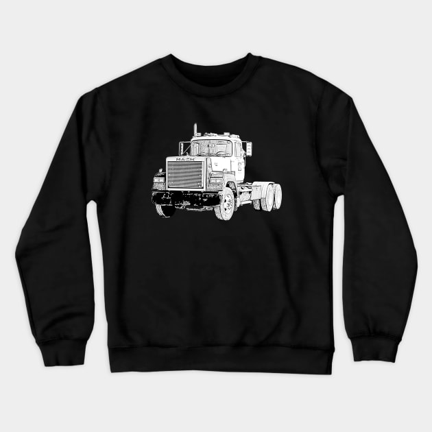 Classic American big rig semi truck Crewneck Sweatshirt by soitwouldseem